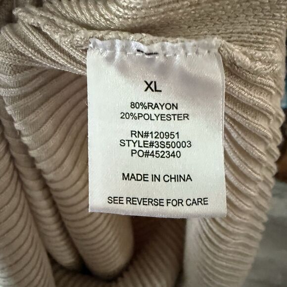 Olive And Oak Knit Dress Women’s Size XS Sexy Minimalist Bodycon Beige - Picture 6 of 7